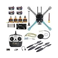qwinout s500 pcb diy kit 2.4ghz 4ch rc drone 500mm quadcopter apm2.8 flight control no compass with m7n gps t8fb transmitter receiver motor esc