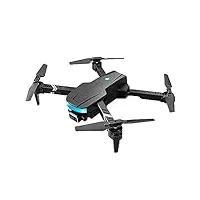 ls-878 mini drone télécommandé avec 4k hd dual caméra wifi fpv, 2.4ghz 6 axes gyro mode sans tête 360°flips, maintien d'altitude, vol de trajectoire, rc drone pliable maintenable (noir)