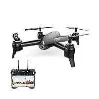 drone gps 4k hd camera 2.4ghz fpv wifi rc quadcopter app contrôle avec Émetteur, maintien de l'altitude et décollage/atterrissage À un bouton, idéal pour les débutants, noir
