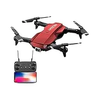 drone gps con caacute;mara 2.4ghz quadcopter avec un bouton À 360 ° flip et 8-10 minutes de temps de vol avec maintien de l'altitude et mode sans tête cadeau amusant pour les enfants (rouge)