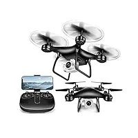 drone télécommandé gyroscopique 2.4ghz 6ch avec cascades À 360 °, mode sans tête et maintien de l'altitude hd fpv rc quadcopter avec caméra 720p, avion rc easy fly