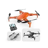 mini drone gps s608 quadcopter pliable avec mode de maintien de la hauteur de la caméra fpv hd grand angle clair orange (noir)