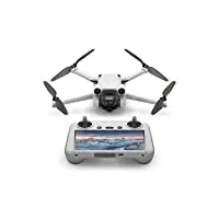 dji mini 3 pro avec dji smart control - drone caméra léger et pliable avec vidéo 4k/60ips, photo 48mp, temps de vol de 34 min, détection d’obstacles dans trois directions,grey