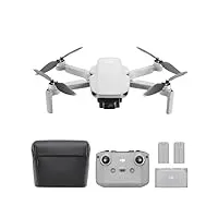 dji mini 2 se fly more combo, lightweight and foldable mini camera drone with 2.7k video, intelligent modes, 10km video transmission, 31-min flight time, under 249 g, easy to use, extra batteries