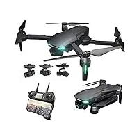 drone avec caméra 4k, drone pliable pour enfants et adultes, hélicoptère à quatre axes adapté aux débutants, maintien de la hauteur, suivez-moi, garçon fille et adulte télécommande jouet cadeau