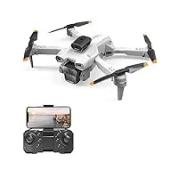 goolsky mini drone télécommandé avec double caméra 4k drone sans tête pliable avec fonction d'évitement d'obstacle photographie gestuelle avec sac de rangement
