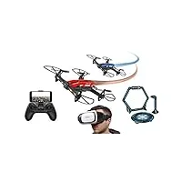 ftx skyflash fpv racing drone, 720p camera, vr headset goggles & obstacles