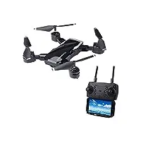 dinglong drone,e58 drone wifi fpv rc drone quadcopter avec 2.0 mp caméra hd 4 canaux 2,4 ghz 6-gyro (noir cool)
