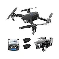 rc drone pliable avec caméra hd 4k wifi fpv vidéo en temps réel,helicoptère télécommande quadcopter, avion mini drone pliable drone avec caméra, 3*batteries, jouet cadeau pour débutant et enfant
