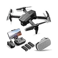 drone avec caméra 4k, drone double caméra suivi de vol, capteur de gravité, geste, photo, maintien d'altitude, mode ’headless’, quadrirotor télécommandé pour adultes et enfants