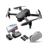 goolsky drone avec caméra 4k, drone double caméra piste de vol capteur de gravité geste, photo vidéo d'altitude maintien mode ’headless’ quadrirotor télécommandé pour adultes et enfants