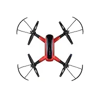 mini drone avec caméra wifi fpv hd 120° grand angle,temps de vol de 18 minutes,mode sans tête, contrôle par gestes, induction de gravitéc,vol de trajectoire, 360° flips rc quadcopter (rouge)