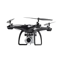 drones, 360 degrés flips gps caméra hd drones vidéo en direct gps gyro rc 6 axes maintien de l'altitude 1500mah batterie intégrée 18 min de temps de vol longue portée,noir