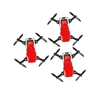 ifundom 3 pièces jouet quadricoptère rc drone professionnel drone pliable mini-jouets mini-drone mini drone quadricoptère drone sans caméra petit avion appareil photo 4k rouge
